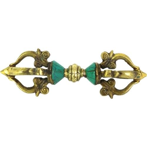 Tibetan Buddhaism Copper Five Shares Dorje Vajra Pestle Nepal Art Collection