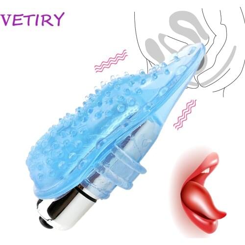 VETIRY Finger Vibrator Tongue Licking Vibrating Vagina Clitoris Stimulator G-spot Massage Sex Toys for Women Female Masturbator
