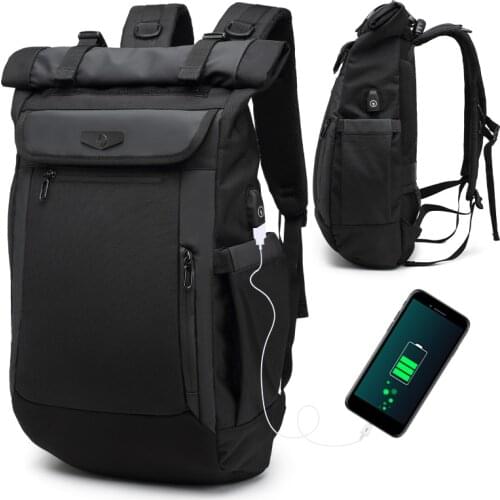 New Mens 18" 19 Inch Laptop Waterproof Backpack Large Capacity USB Charging Teenager men Travel Bag Fashion Casual Mochila