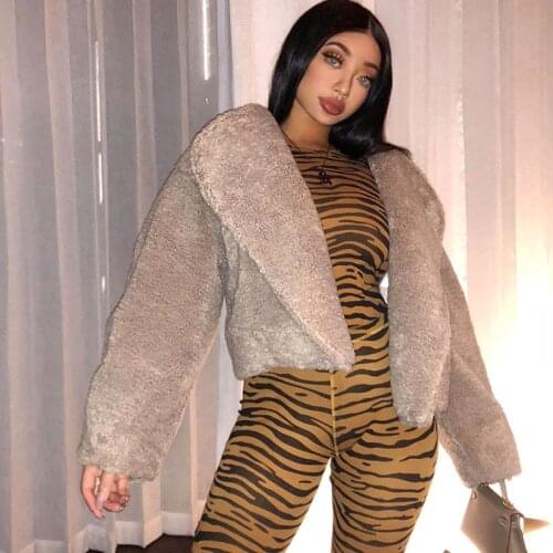 Lmitation Rolled Wool Texture High Quality Large Lapel Small Loose Super Beauty Fur Jacket