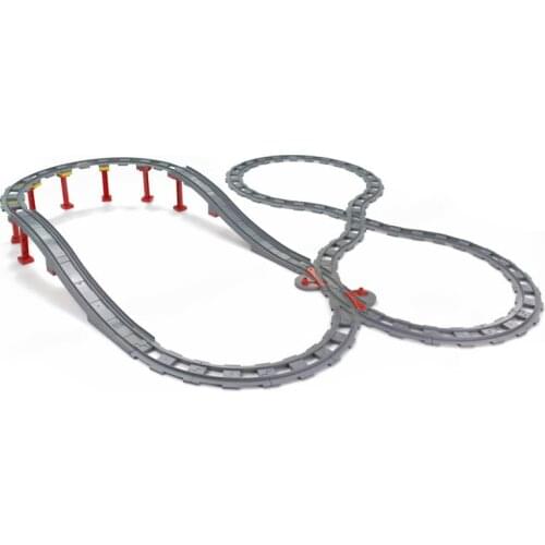 Railway Transport Big Size Building Blocks Duploe Train Track Bridge Set Trailer Track Accessory DIY Creative Toys for Children