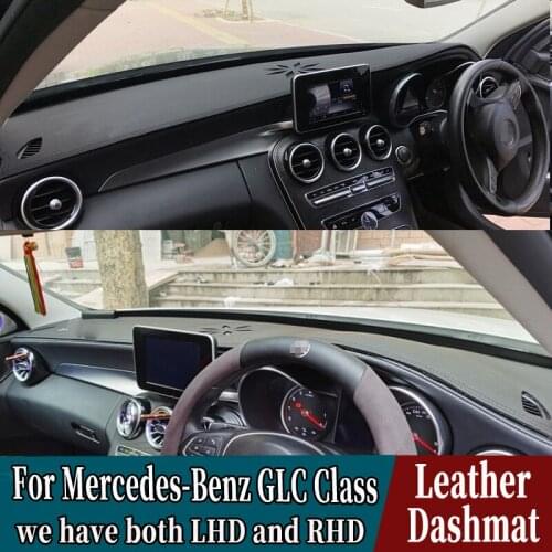 PU Leather Dashmat Dashboard Cover Mat Carpet Car-Styling accessoriesFor Mercedes-Benz GLC Class GLC200 220 300 260 2015 -2020