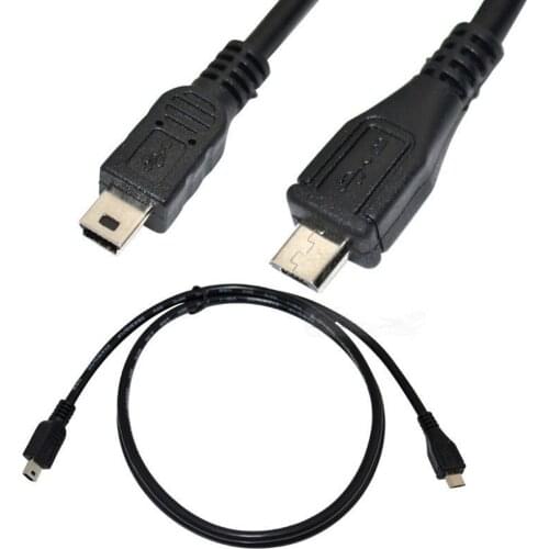 1M USB 2.0 Mini B 5 Pin male plug to Micro 5pin male Adapter cable