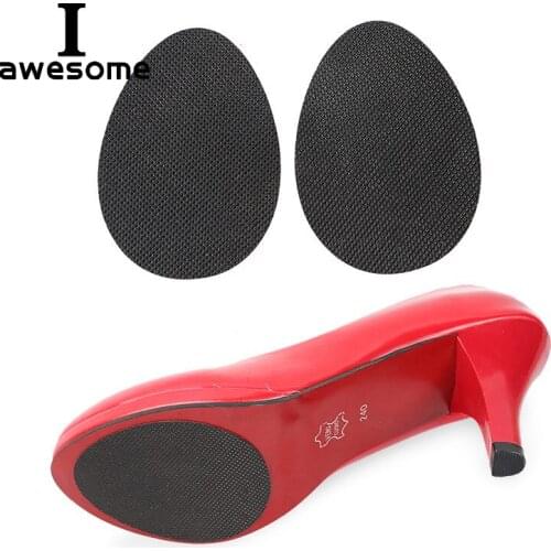 1 Pair High Heel Sole Anti-slip Self-Adhesive Protective Sole Stickers Black Oval shape Non-slip Protect Pads Cushion Insole