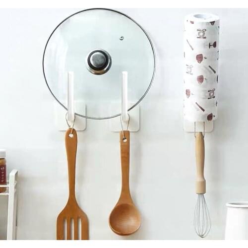 1PC Kitchen Self-adhesive Accessories Under Cabinet Paper Roll Rack Towel Holder Tissue Hanger Storage Rack for Toilet Bathroom