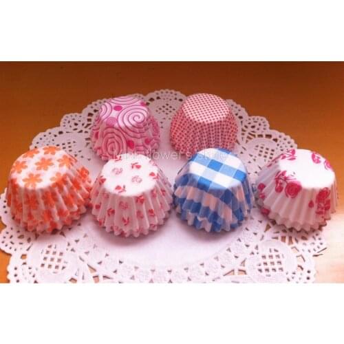 100Pcs Per Lot High Temperature 8.5CM Paper Cake Cup Liners Baking Cupcake Cases Medium Cake Tray