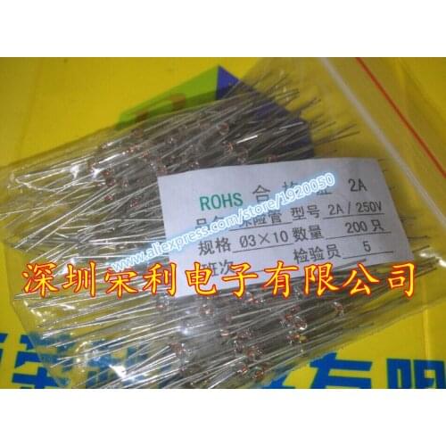 3 * 10mm F0.5A 1A 1.5A 2A 3A 5A / 250V Full Leaded glass fuse glass sealed tube