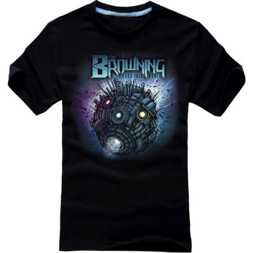3 designs illustration the Browning Rock Brand Electronic music Shirt fitness Punk Metal 100%Cotton Customize shirt skateboard