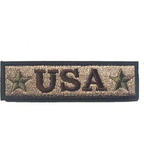 3D Embroidery Patches Loops And Hook The United States Green Double Star Patches Armband Color Chapter Armband USA/Chest Patches