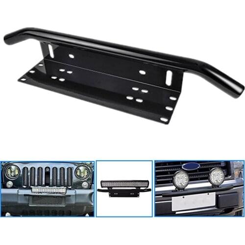 4x4 trucks tractor car License Plate Install Holder Bull Bar license plate Universal Front BumperMount bracket For Offroad