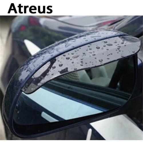 Atreus 2pcs/1pair Car Rain Eyebrow Styling Stickers For Ford Focus 2 3 Fiesta Toyota Corolla Avensis Mazda 3 6 cx-5 Accessorie
