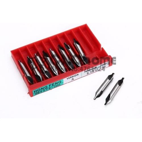 Free shipping 10Pcs/lot 1mm 2mm 3mm 4mm 5mm 6mm HSS Center Drills 60 degree Combined Countersinks Degree Angle Bit Tip Set Tool