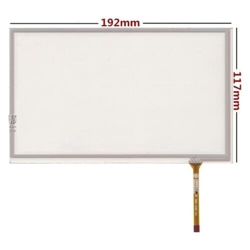 Free shipping 8 inch 4 wire Resistance touch screen for HSD080IDW1 AT080TN64 AT080TN03 touch screen ,size: 192*117mm