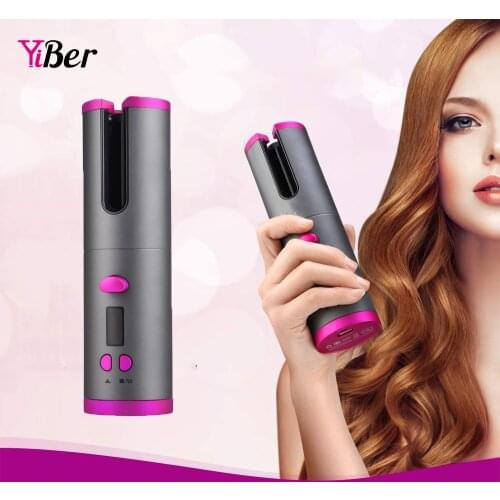 Wireless Hair Curling Iron Auto Ceramic USB Cordless Automatic Hair Curler Waver Tongs Beach Waves Air Curler Styling Tools