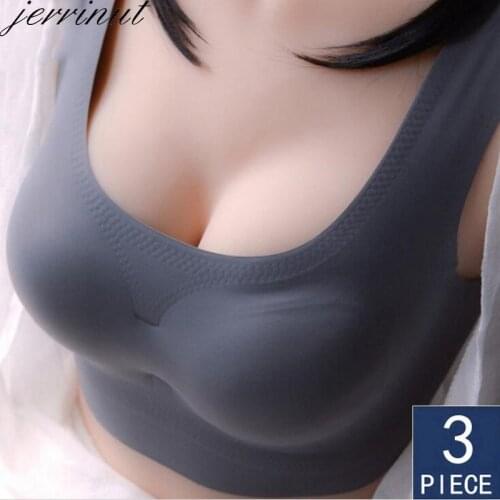3pcs Seamless Bra Underwear Bras For Women Wire Free Padded Push Up Bra Everyday Active Vest Tops Female Brassiere Bra