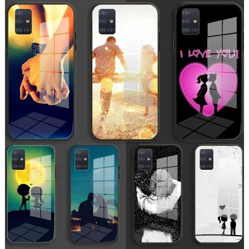 Arte Afro Couple kissing kiss Soft Silicone Glass Case For Samsung Galaxy A10 A20 A30 A40 A50 A70 A31 A51 A71 Balck Cover