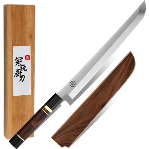 Grandsharp Professional Filleting Knife Japanese Sakimaru Blade 10.6 Inch Chef Knife 8cr18mov Stainless Steel Wooden Gift Box