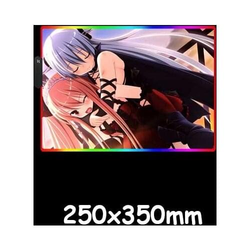 Mairuige Custom Large RGB Mouse Pad Black LockEdge Anime Sexy Cute Devil HD Computer Desk Mat Rubber Non-slip 900x400/800x300 xl