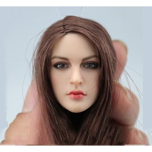 1/6 Scale KIMITOYS KT005 Europe Girl Female Head Sculpt Long Straight Hair Head Carving Head Model fit 12'' Action Figure Body