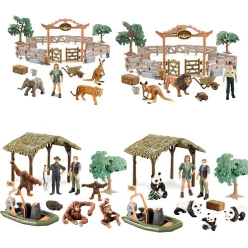 DIY Simulation Wild Animals Animals Model Panda Orangutan Toy Action Figures Educational Toy for Children Toy Figure Baby Gift