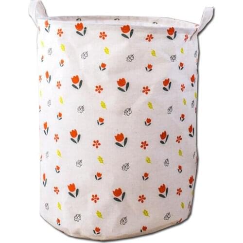 New Flowers Waterproof Laundry Hamper Clothes Storage Baskets Home decoration folding Storage Barrel Kids Toy organizer bucket