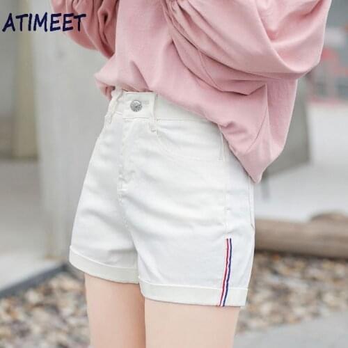 New Women Fashion Denim Shorts Plus Size Summer Casual Style Stretch Jeans