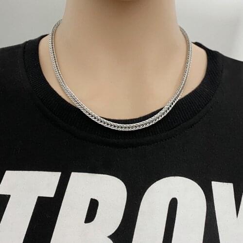 Titanium steel necklace foxtail chain stainless steel all-match jewelry simple multi-layer necklace hot sale