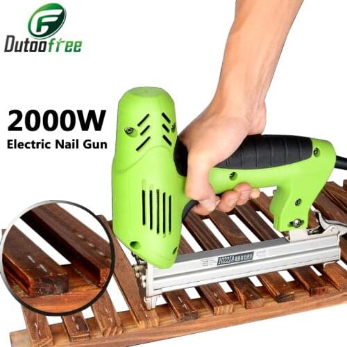 Electric Nail Gun Dual Purpose Nail Gun Yard Gas Nail Grab Woodworking Tools Portable Electric Tacker Gun