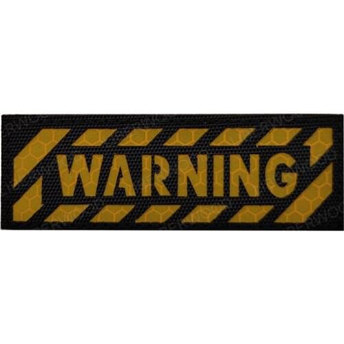 Warning Sign Reflective Fastener IR Patch DO NOT TOUCH Clothing Accessory Travel Biker Backpack Applique Badge