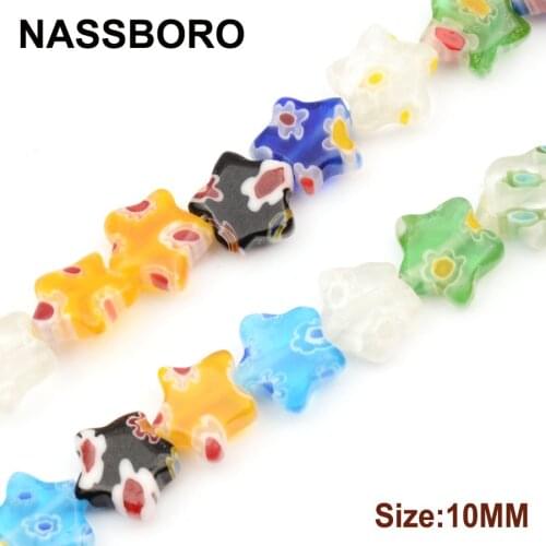 Approx.30Pcs/lot Beautiful Star Glass Beads Lampwork Bead Loose Spacer Beads for jewelry making DIY / Handmade Bracelet Necklace