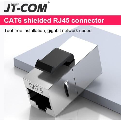 CAT6 Network Straight Through RJ45 Module Cable Adapter Socket Coupler Ethernet Keystone Jack Toolless Network Modules Connector