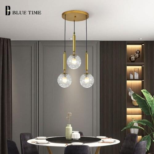 Modern LED Pendant Light For Living Room Dining Room Kitchen Home Indoor Hanging Lighting Glass Bedside Lights Pendant Lamps