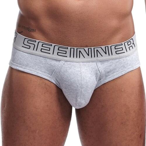 Cotton Mens Underwear Bries Low Waist Solid Pouch Underpants Soft Briefs Panties Ropa Interior Hombre Panties