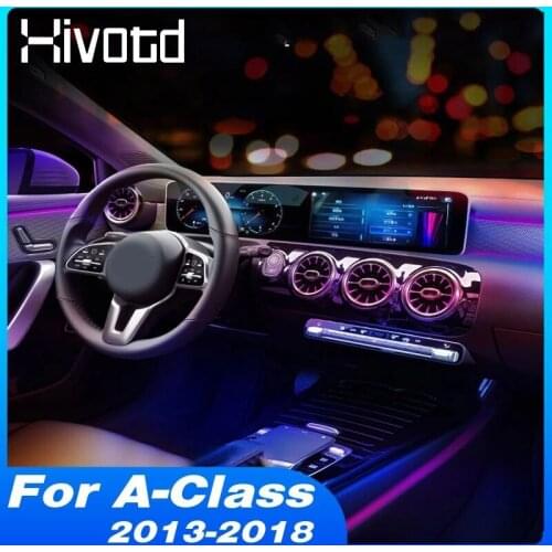 Air Condition Vent Outlet Turbine Atmosphere Lamp LED Ambient Light Refit Accessories For Mercedes Benz A-Class W176 CLA W117