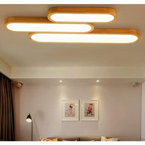MDWELL Modern Led Ceiling Lights For Living Room Bedroom lamparas de techo colgante moderna avize Wooden Ceiling Lamp Fixtures