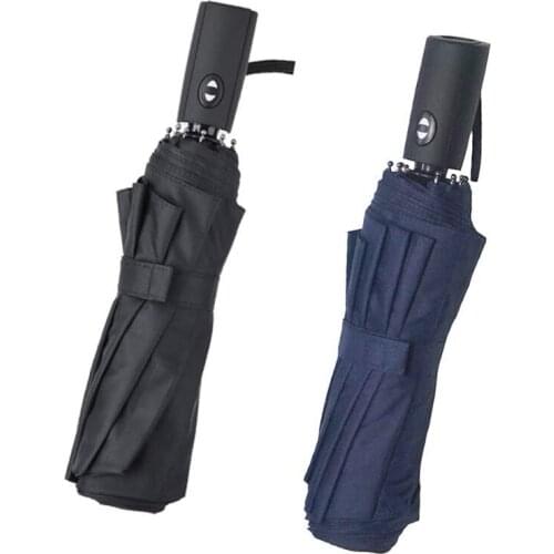 Automatic Open Close Large Canopy Umbrella STRONG Reinforced WINDPROOF Frame With Folding Lightweight Travel