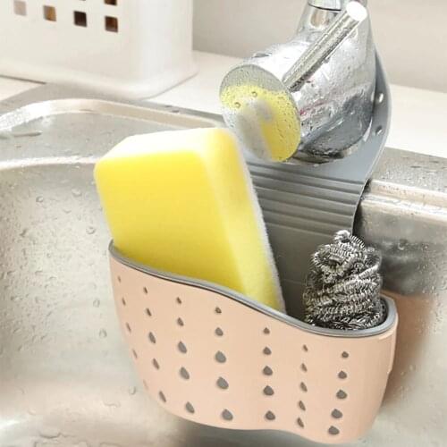 1Pcs Kitchen Accessories Utensils Organizer Adjustable Snap Sink Soap Sponge Holder Kitchen Hanging Drain Basket Kitchen Gadgets