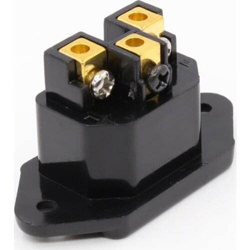 10pcs HI-END AC IEC Inlet female, 24K Gold plated hifi amplifier chassis IEC Socket