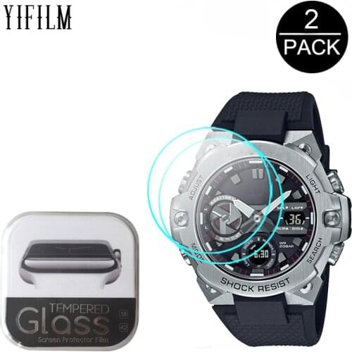 2Pcs HD Clear Screen Protector Film Glass For Casio G-SHOCK GSTB400 GST-B400D GST-B400BD GST-B400 GST-B400AD 2.5D Tempered Glass