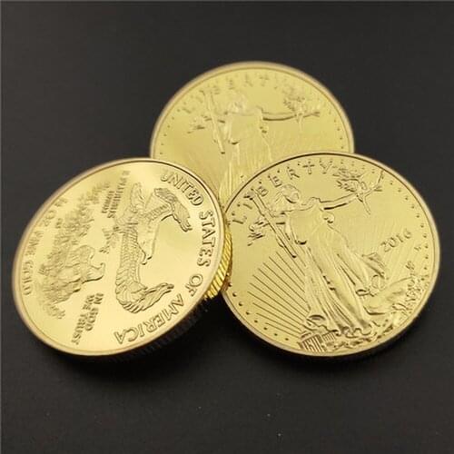 2021 Statue Of Liberty Creative Souvenir Plated Antique Coin Collectible Coin Physical Gold Commemorative Badge 4.8