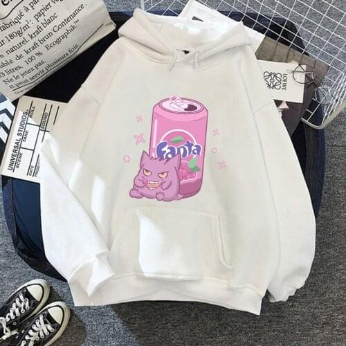 2021 Hot Pokemon Women Hoodies Unisex Anime Kawaii Plus Velvet Clothes Cartoon Harajuku Sweatshirts Funny Graphic Hoodie Femme