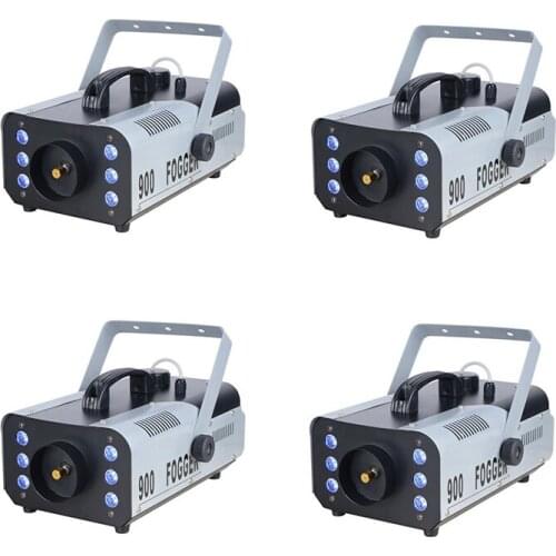 4pcs/lot 900W RGB 3 IN1 Remote Control Fog Machine Pump DJ Disco Smoke Machine For Party Wedding Christmas Stage Fogger Machine