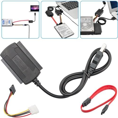Converter Cable Hard Drive For 2.5 / 3.5 Inch with 4 Pin Power Cable SATA/PATA/IDE Drive to USB 2.0 Adapter
