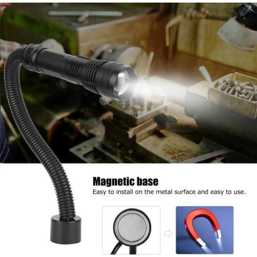 Aluminum LED Sewing Machine Light Portable And Rechargeable Work Light With Magnetic Base Flexible Gooseneck For CNC Lathe Tools