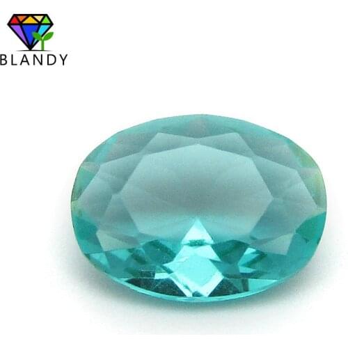 Free Shipping 2x3~13x18mm Oval Shape Loose Light Green Glass Stone Synthetic Glass Beads For DIY Jewelry