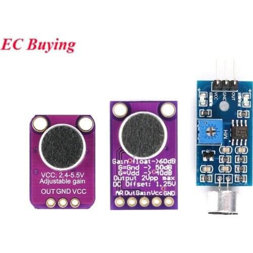 Electret Microphone Amplifier Module Stable MAX9814 MAX4466 Sensor For Arduino Auto Gain Detection Control Switch Sound