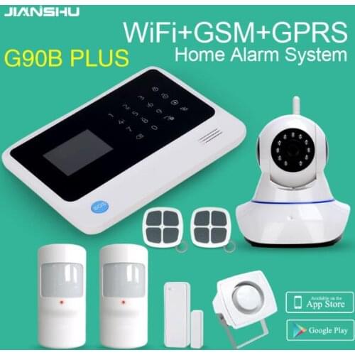 G90B PLUS GSM WIFI HOME SECURITY ALARM APP control PIR detector sensor mini wire siren 2MP wifi IP PTZ Cameras