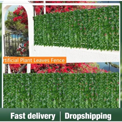 Artificial Leaf Privacy Fence Roll UV Fade Protected Rot Proof Plastic Hedging Wall Landscaping Outdoor Garden Decoration