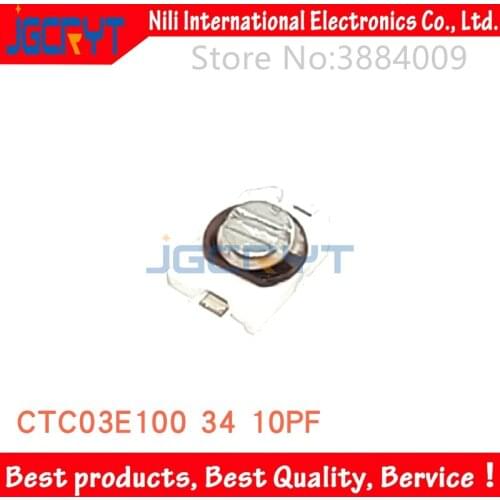 10pcs real orginal new CTC03E100 instead of TZC3R100A110R00 3x4.5MM 3-10P SMD white trimming capacitor