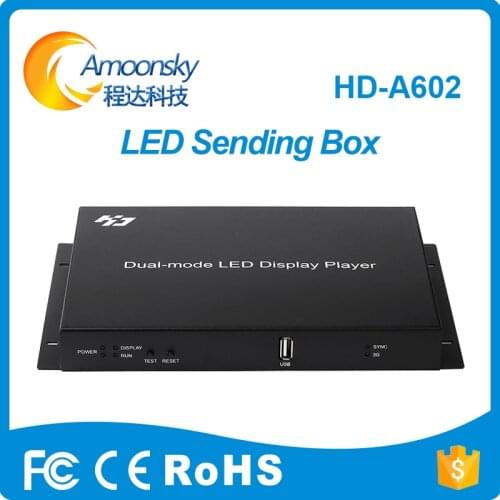 HD-A602 easy HDPlayer rgb controller video LED panel sending card